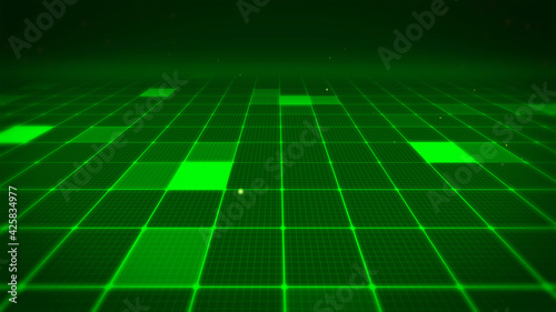 デジタル背景3D（緑）