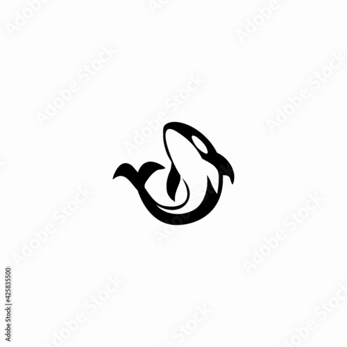 Minimalist unique Whale Killer logo design, perfect for entertainment, 
investments and many creative business company.