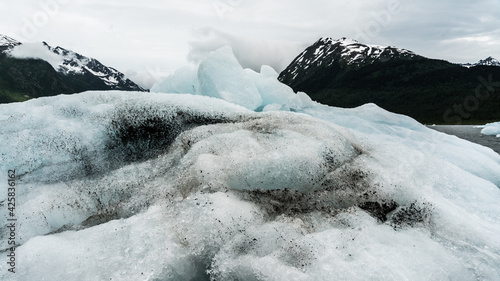 glacier in the mountains photo