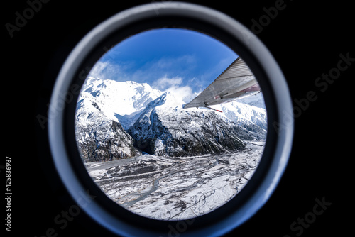 airplane window landscape