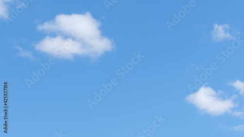 White clouds in blue sky