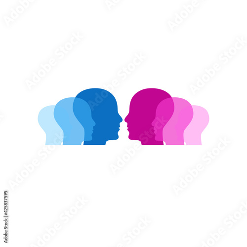 Group therapy logo. Community icon