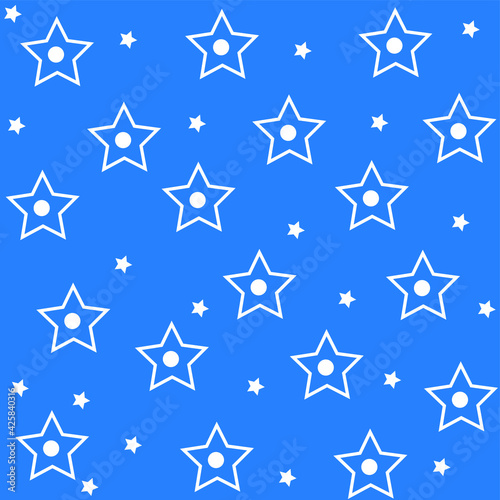Patrón vectorial de estrellas. fondo azul. 