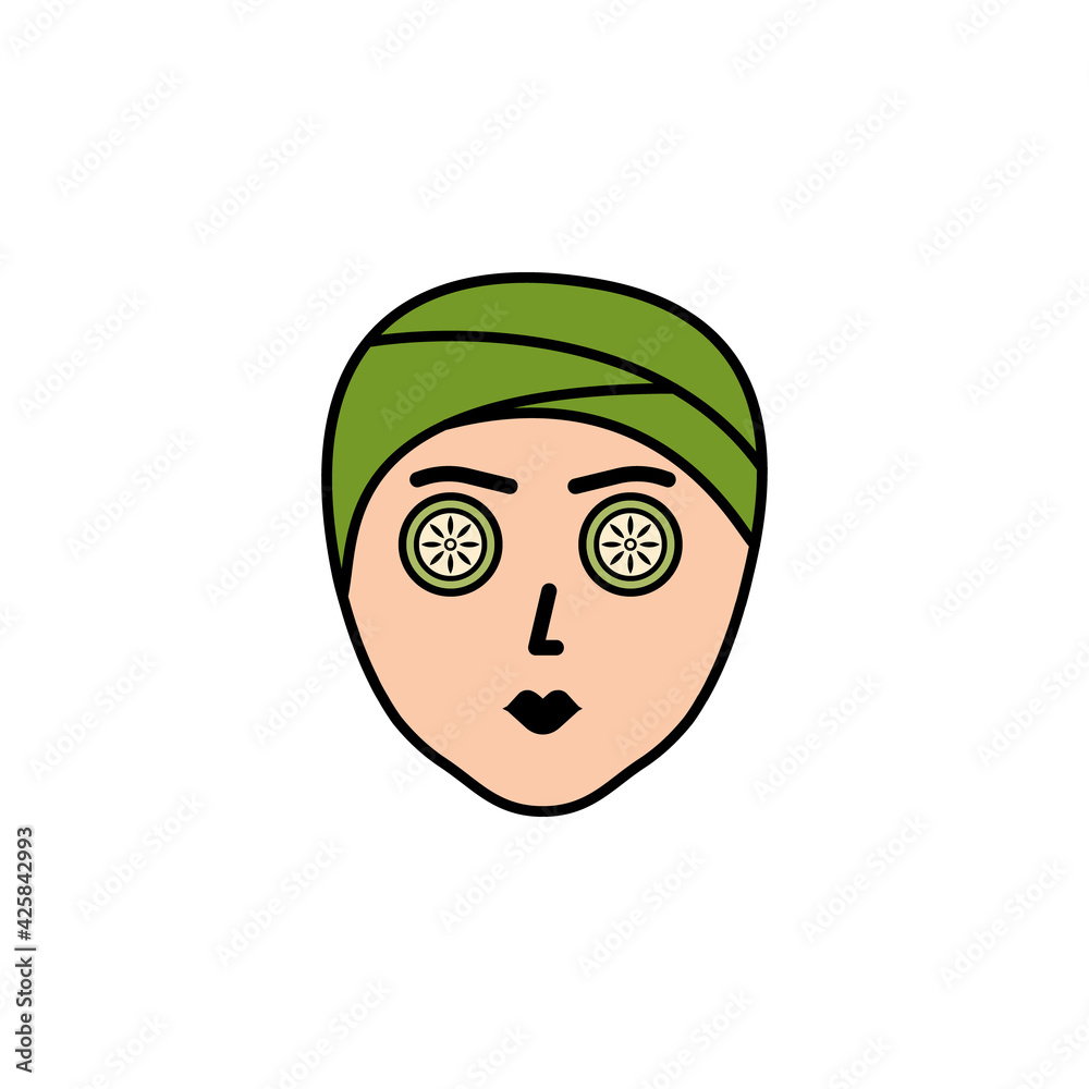 facial treatment from spa outline icon. Signs and symbols can be used for web, logo, mobile app, UI, UX facial treatment from spa outline icon. Signs and symbols can be used for web, logo, mobile app, UI, UX