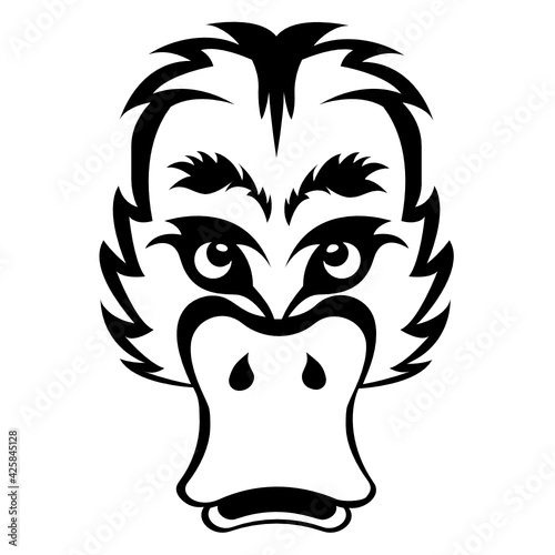 
Download this premium glyph icon of duck face 

