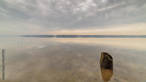 Wonderful spring morning by Kaunas lagoon. photo