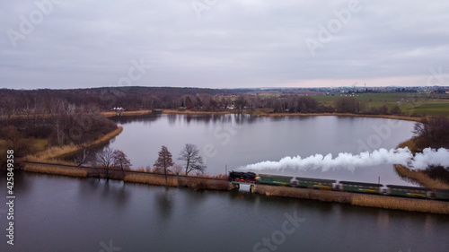 Dresden Dippelsdorf lake in the evening photo