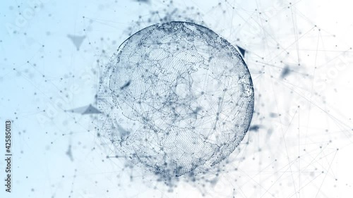 4K Technologic connected eearth and zoom out