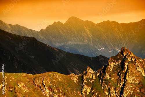 Alpine landscape in the Fagaras Mountains, Romania, Europe