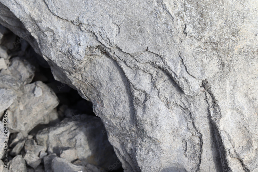 White building stone, layered texture