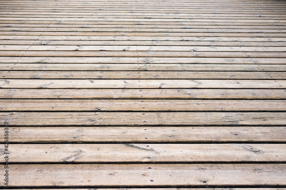 Walking path with old wood strips. Texture and background Walking path with old wood strips. Texture and background