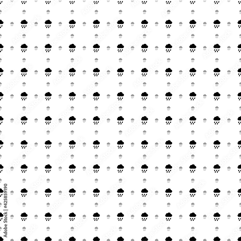 Square seamless background pattern from geometric shapes are different sizes and opacity. The pattern is evenly filled with black rain symbols. Vector illustration on white background Square seamless background pattern from geometric shapes are different sizes and opacity. The pattern is evenly filled with black rain symbols. Vector illustration on white background