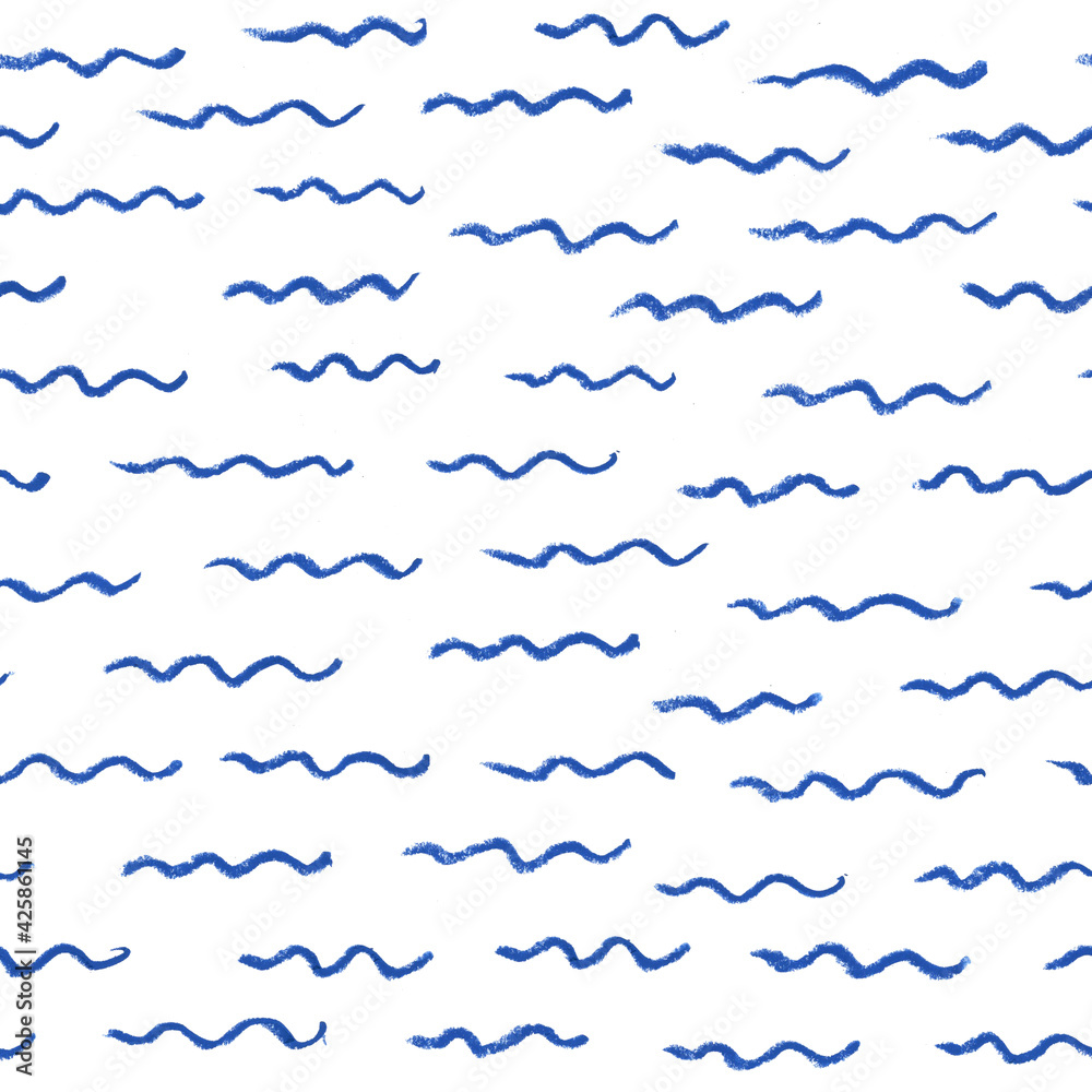 hand drawn abstract waves pattern