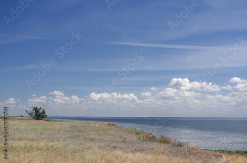 Steppe on the banks of the Volga