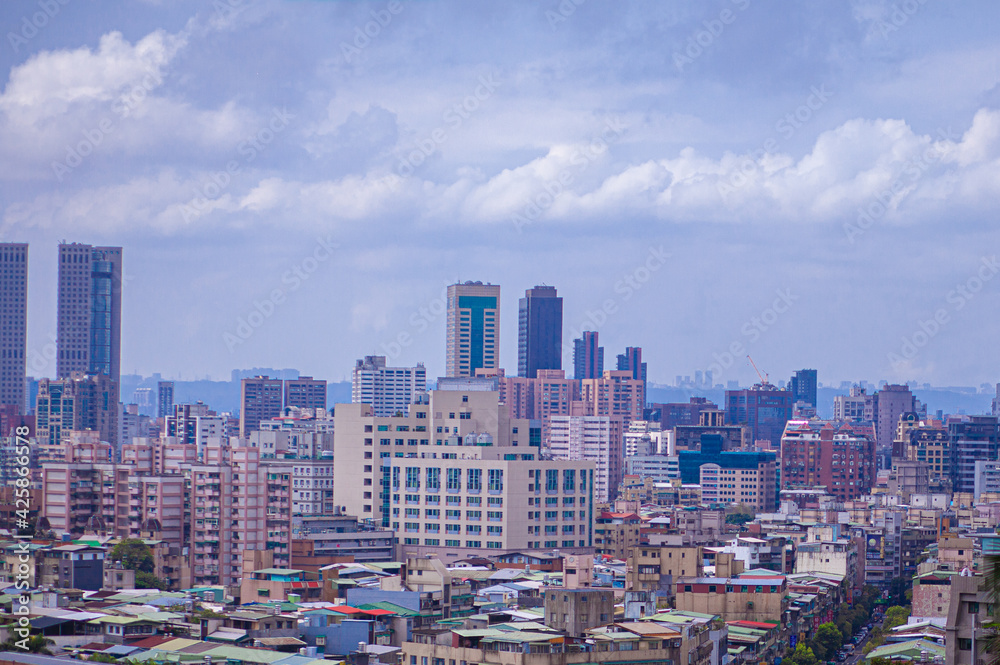 Taipei city, top view of the capital of Taiwan