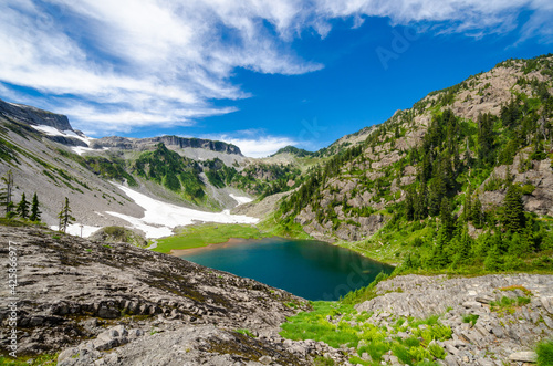 Majestic mountain lake in Canada.