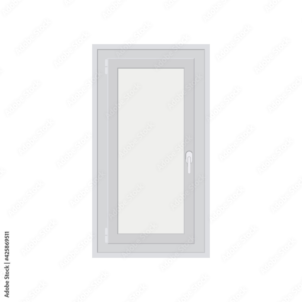Windows with white frames set vector illustration. Various types plastic windows collection. Vector illustration. Windows with white frames set vector illustration. Various types plastic windows collection. Vector illustration.