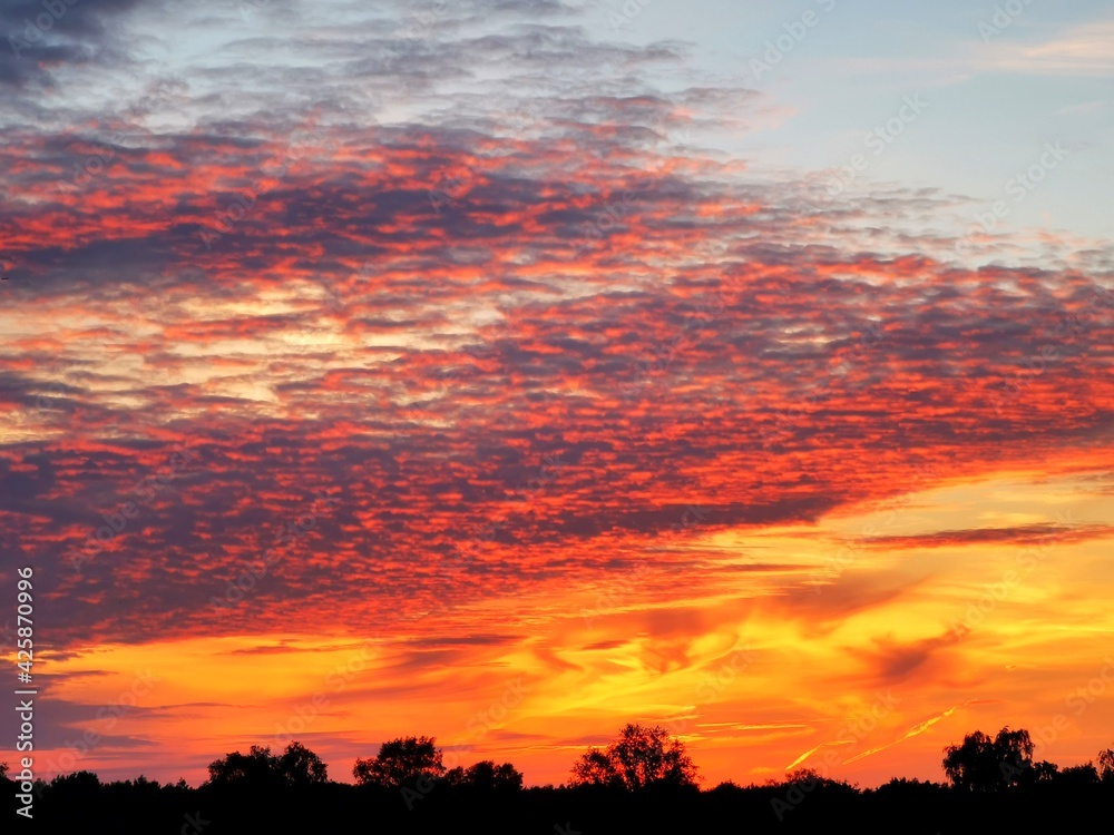 Red burning sky