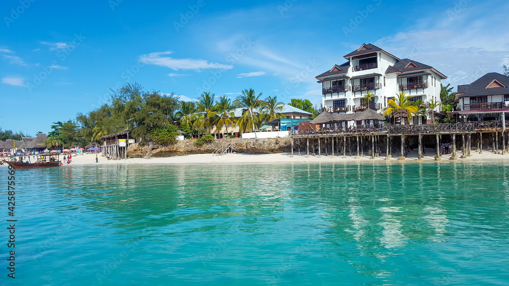 Beautiful beach in the northern part of Nungwi. Zanzibar, Tanzania