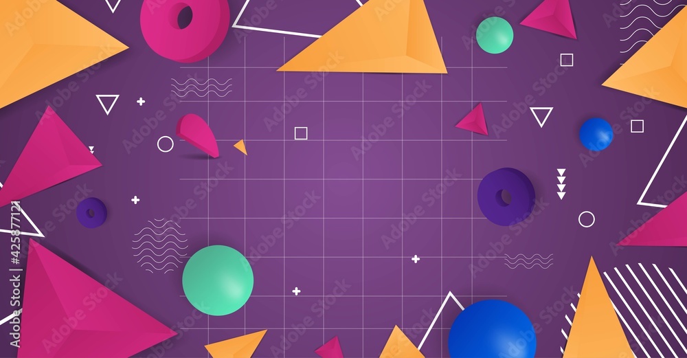 Realistic geometric abstract background vector