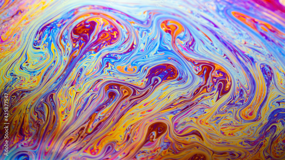 Naklejka premium Colorful oil slick art abstract background backdrop rainbow photo texture