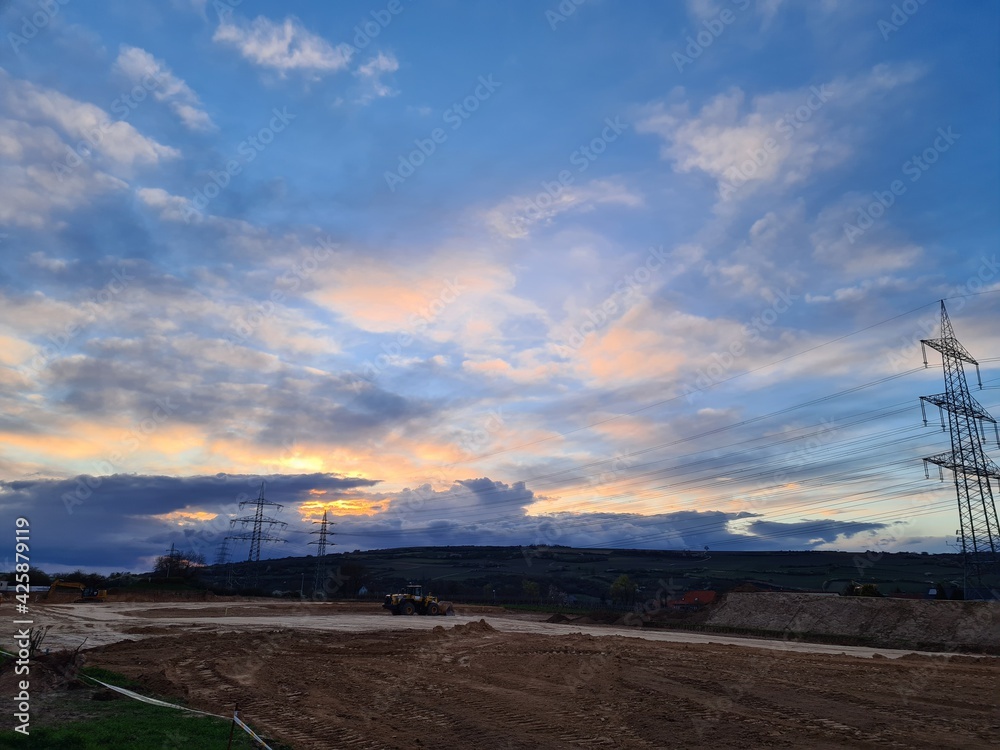 Obraz premium wind turbines farm