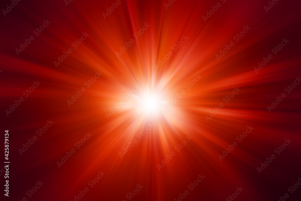 Obraz premium Abstract sunburst coloured in red 