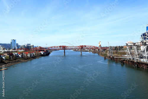Portland, City of Bridges: Broadway Bridge (Long Distance View) photo