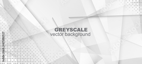 Halftone Dynamic Gray Vector Background. Minimal Faded Banner.