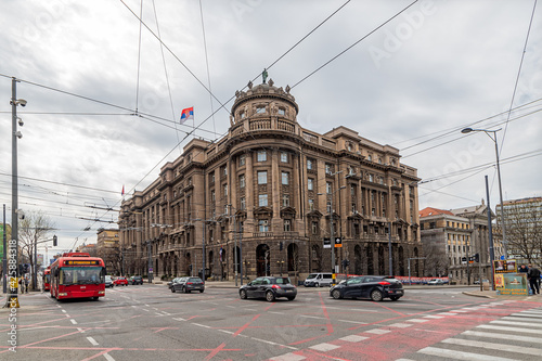 Belgrade, Serbia - March 28, 2021: Building of Ministry of Foreign Affairs in Nemanja street in Belgrade, Serbia. photo