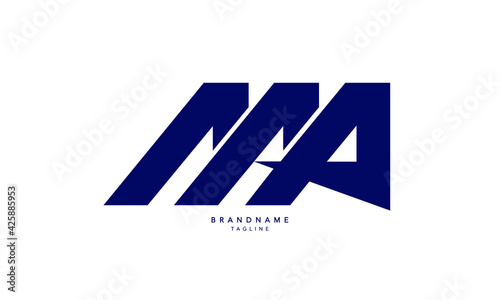 Alphabet letters Initials Monogram logo MA, AM, M and A