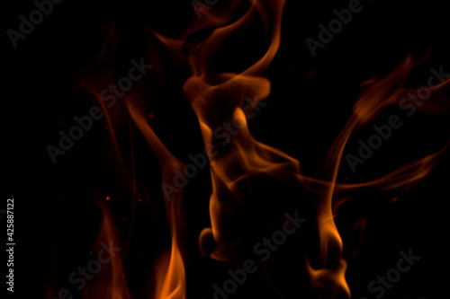 photo of the fire in motion.