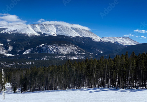 Beautiful sunny day at Breckenridge Ski Resort, Colorado