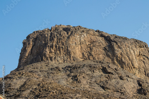 Jabal an-Nour. Magnificent view of the top of Jabal Nur, where Hira Cave is situated. photo