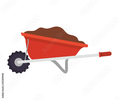 red wheelbarrow icon