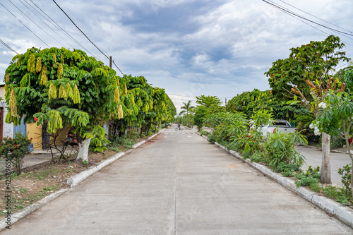 typical street of Puerto Lopez, Meta, Colombia