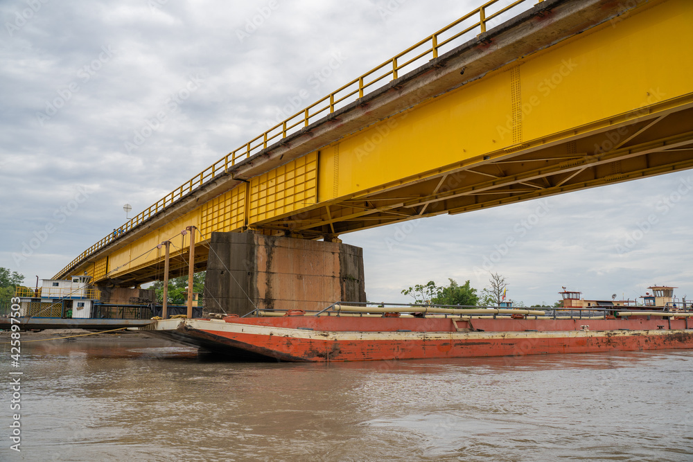Carlos Lleras bridge and Metica river at puerto lopez, Meta, Colombia Carlos Lleras bridge and Metica river at puerto lopez, Meta, Colombia
