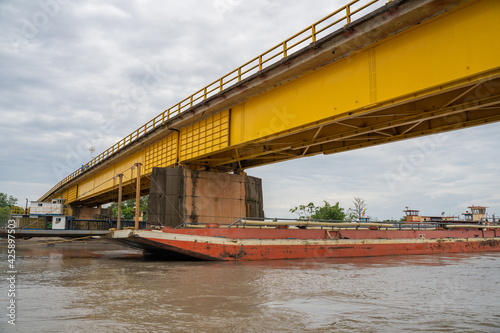 Carlos Lleras bridge and Metica river at puerto lopez, Meta, Colombia photo