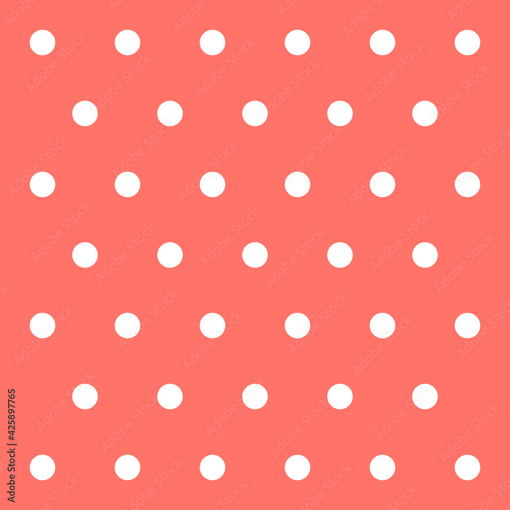 Easter pattern polka dots. Template background in red and blue polka dots . Seamless fabric texture. Vector illustration