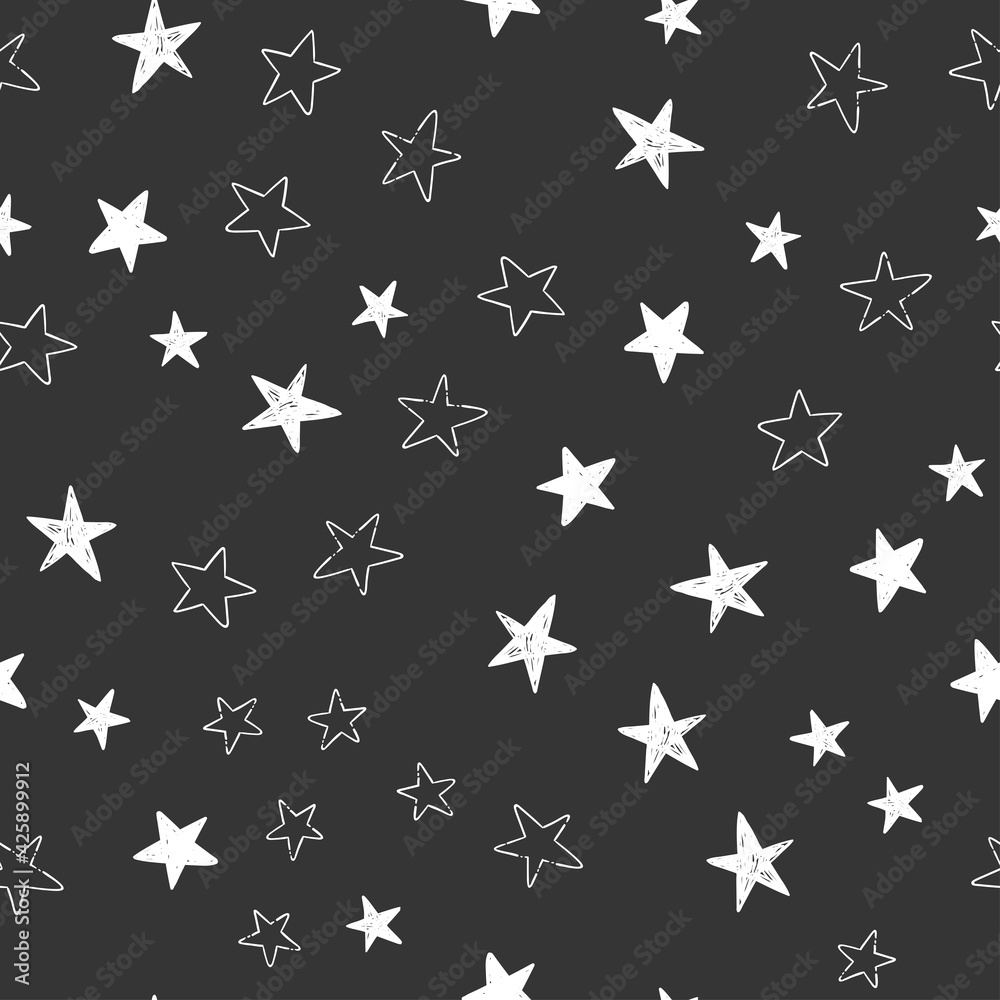 Star doodle seamless pattern. Background texture. Star doodle seamless pattern. Background texture.