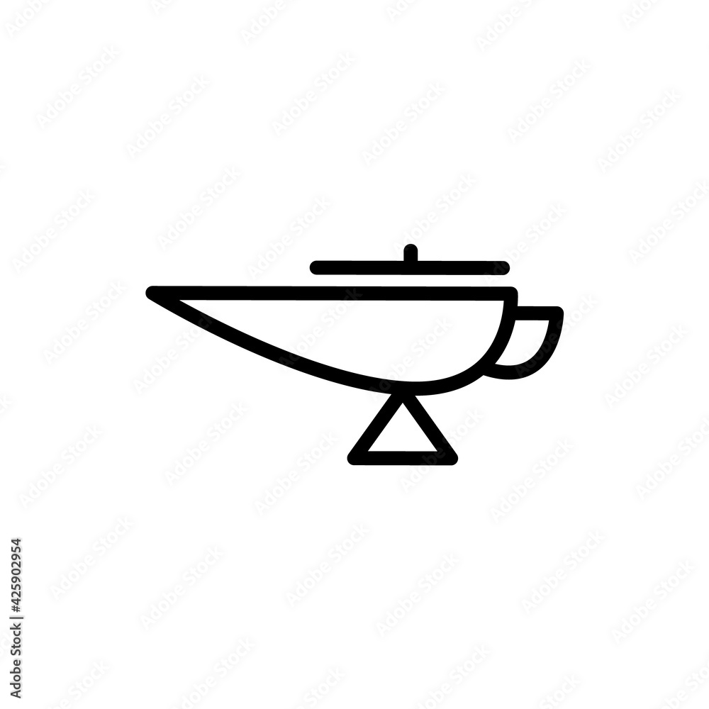 Magic lamp icon. Element of magic icon for mobile concept and web apps. line Magic lamp icon can be used for web and mobile Magic lamp icon. Element of magic icon for mobile concept and web apps. line Magic lamp icon can be used for web and mobile