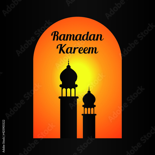 Ramadan Kareem islamic background vector illustration