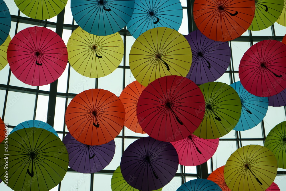 Obraz premium seamless pattern with umbrellas
