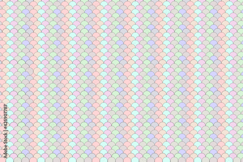 Patrón de círculos en colores pastel semitransparentes con borde negro ordenados en vertical Patrón de círculos en colores pastel semitransparentes con borde negro ordenados en vertical