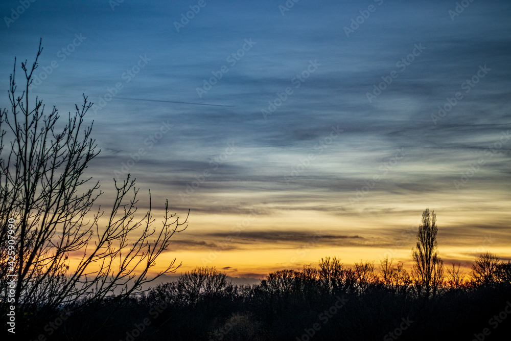 Cloudy sunset sky Cloudy sunset sky