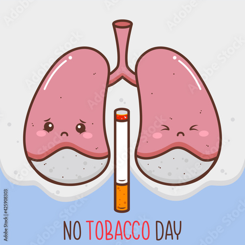 cute burned lung in no tobacco day campaign