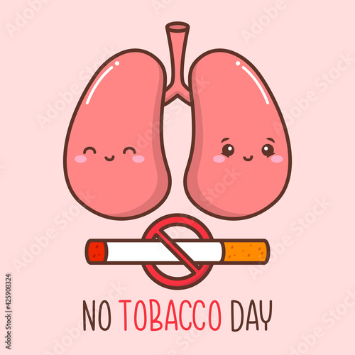 cute lung in no tobacco day campaign
