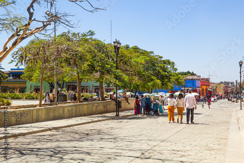 Oaxaca-México, andador turistico al lado de exconvento de Santo domingo photo