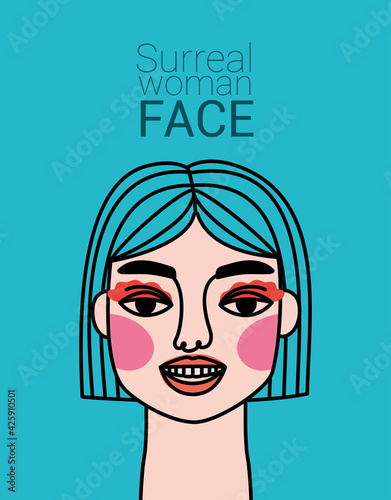 surreal female card
