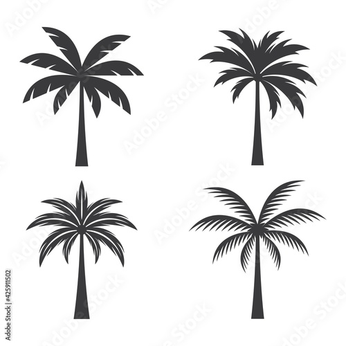 Palm tree logo images illustration